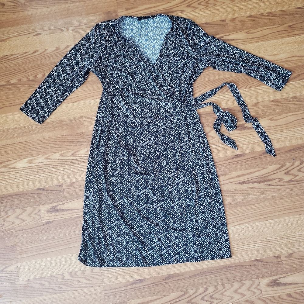 Black Label Evan Picone Women's 3/4 Sleeve Dress sz Large 14